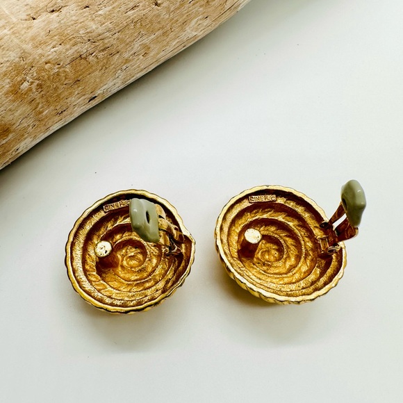 Vintage CINER Coiled Rope Earrings - Picture 14 of 16